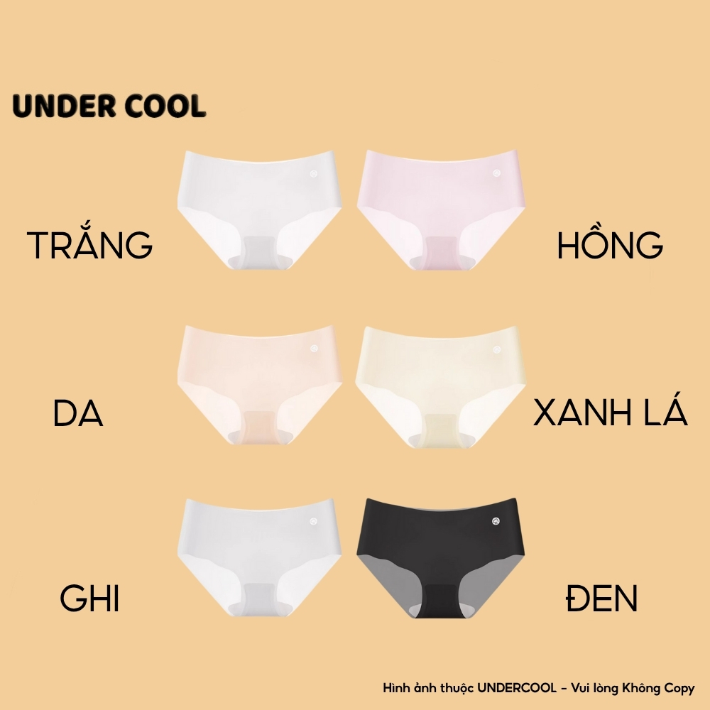 Set 6 Quần Lót Nữ Su Tơ làm mát UNDERCOOL tàng hình, Su Thạch Sóng Băng Lụa Siêu Tàng Hình Kháng Khuẩn Live QL59