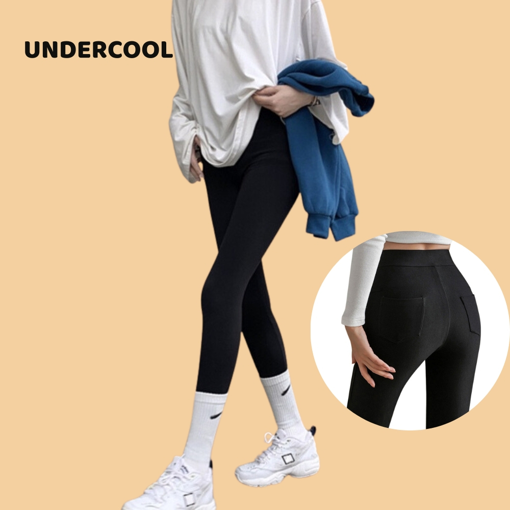 Quần legging nữ UNDERCOOL dài nâng mông lưng cạp cao giữ nhiệt legging thun ôm bó vải dày dặn Tôn Dáng Live QD02