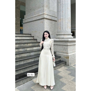 Sét áo ren và chân váy dập ly tiểu thư siêu xinh ạ 💯💝đi CHƠI, đi LÀM ,đi du lịch sang chảnh, xinh XINH đẹp
