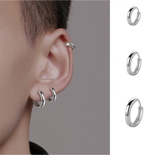 SNUOFO - Khuyên tai nam thời trang phong cách độc đáo khuyên tai đinh tán khuyên tai đinh tán khuyên tai vòng trơn