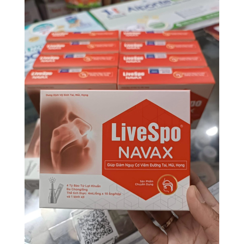 LiveSpo Navax chuyên dụng (10 ống) nước muối chứa bài tử lợi khuẩn giúp ...