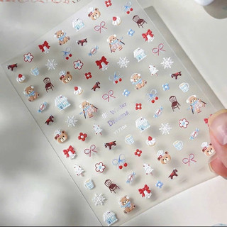 Sticker Decal Trang trí Nail Noel 2025 Siêu Hot 5D | Hiệu Ứng Nổi Chân Thực | TheGioiNail666