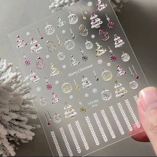 Sticker Decal Trang trí Nail Noel 2025 Siêu Hot 5D | Hiệu Ứng Nổi Chân Thực | TheGioiNail666