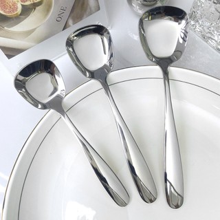 ( Muỗng vuông ) Muỗng Inox 304 Lòng Vuông Sâu Khắc Trên Thân Rõ Ràng  Vừa Miệng 2 Màu Vàng và Bạc