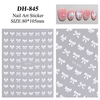Sticker Dán Móng TheGioiNail666 | Sticker Nail Hot Trend Siêu Xinh | Miếng Dán Decal Nơ Trắng Cho Móng Tay