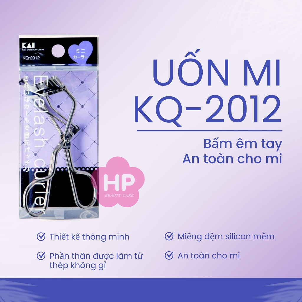 Dụng Cụ Bấm Cong Lông Mi Thép Không Gỉ Kai Beauty Care  87103 - KQ2012 (125x50x38 mm)