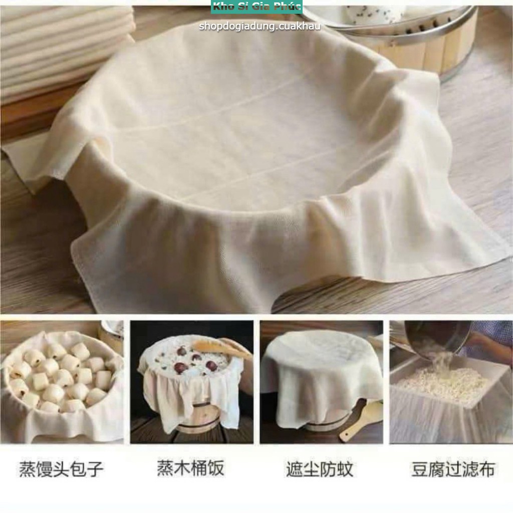 Combo 5 Miếng Vải Lọc, Hấp Thực Phẩm Size 60x60cm