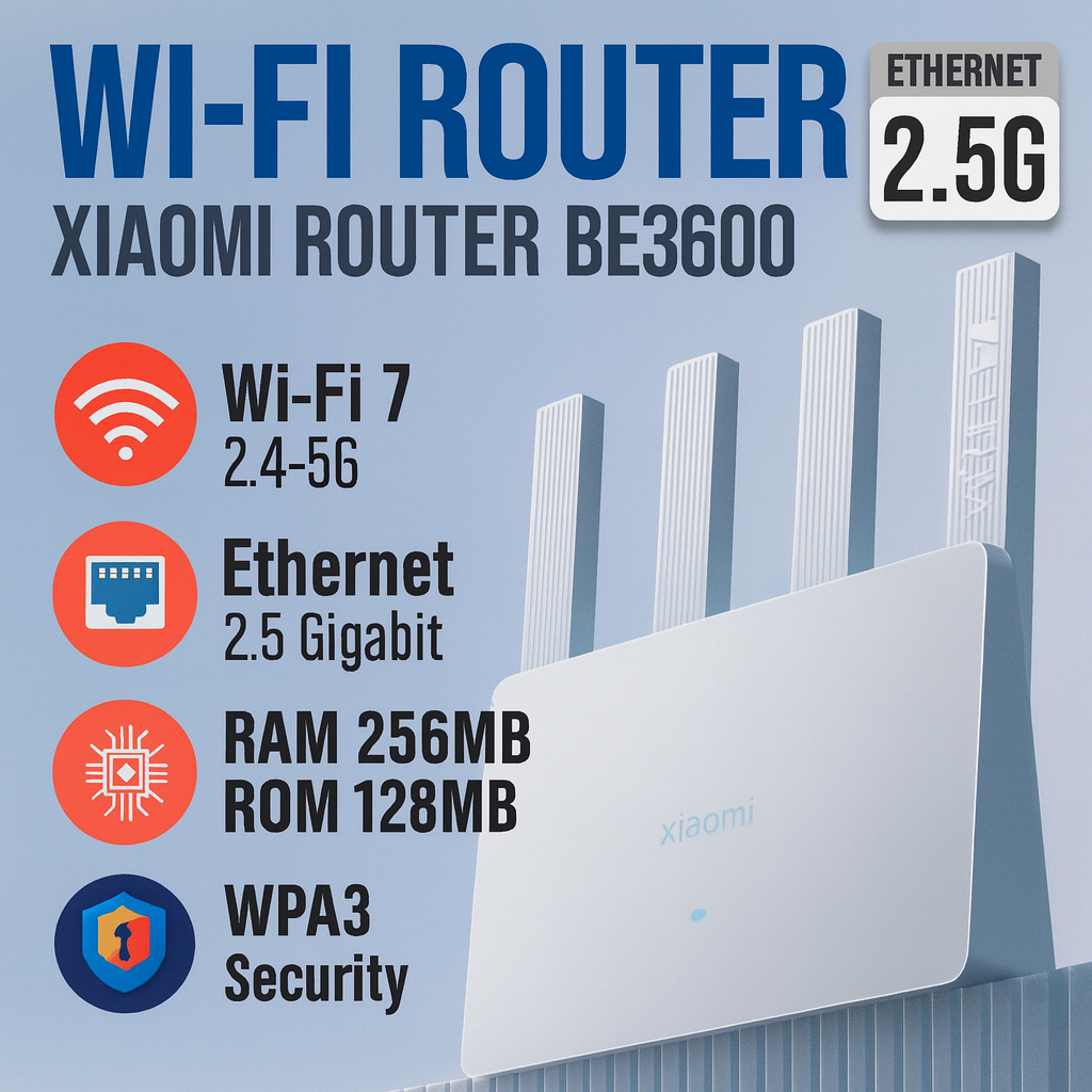 [English Rom-Fullbox] Router Xiaomi BE3600 WiFi 7,cổng 2.5G tốc độ cao ...