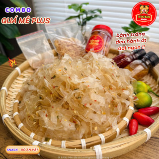 COMBO QUÁ MÊ PLUS Set Bánh Tráng Dẻo Hành Ớt Phơi Sương Trộn Muối Sặc Ớt Rim Hành Phi Tóp Mỡ Dầu Tỏi Tắc TIGER FOOD