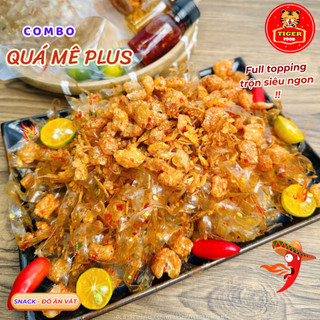 COMBO QUÁ MÊ PLUS Set Bánh Tráng Dẻo Hành Ớt Phơi Sương Trộn Muối Sặc Ớt Rim Hành Phi Tóp Mỡ Dầu Tỏi Tắc TIGER FOOD