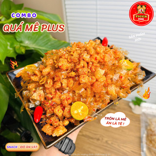 COMBO QUÁ MÊ PLUS Set Bánh Tráng Dẻo Hành Ớt Phơi Sương Trộn Muối Sặc Ớt Rim Hành Phi Tóp Mỡ Dầu Tỏi Tắc TIGER FOOD