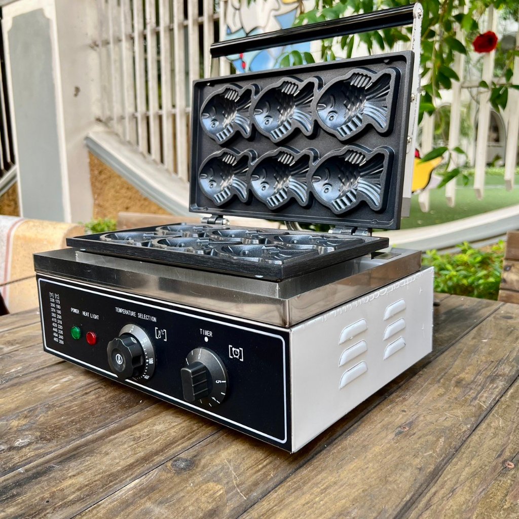 Máy nướng bánh cá công nghiệp 3 khuôn to C3 Công Suất 1400W. Máy làm ...