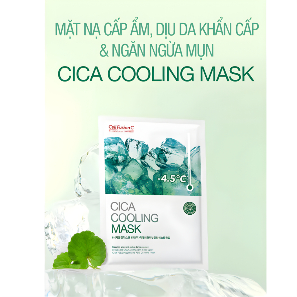 Mặt Nạ Cell Fusion C Low pH pHarrier Cấp Ẩm & Cân Bằng Độ pH & Cica Cooling Mask Ngăn Ngừa Mụn - 4.5 Độ