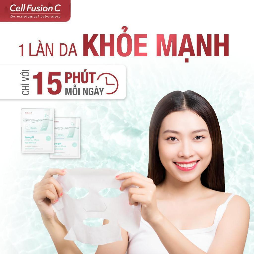 Mặt Nạ Cell Fusion C Low pH pHarrier Cấp Ẩm & Cân Bằng Độ pH & Cica Cooling Mask Ngăn Ngừa Mụn - 4.5 Độ