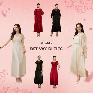 Áo Choàng Tơ Đuôi Cá Vạt Sau Dài Khoác Ngoài Đầm Đi Tiệc Sang Trọng LAMER S61B26Q004