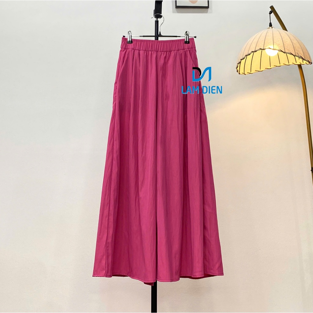 Quần Ống Rộng Chất Liệu Gió Lụa Có Túi Sườn, Quần Váy May Kỹ Phong Cách Trẻ Trung Năng Động Q019