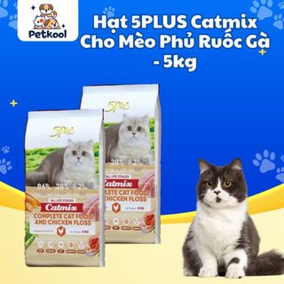 Hạt 5PLUS Catmix Cho Mèo Phủ Ruốc Gà - 28% Protein, Cho Mèo Mọi Lứa Tuổi - PetKool
