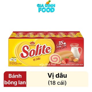Bánh Solite lá dứa/ bơ sữa/ dâu 324g Hộp 18 Gói