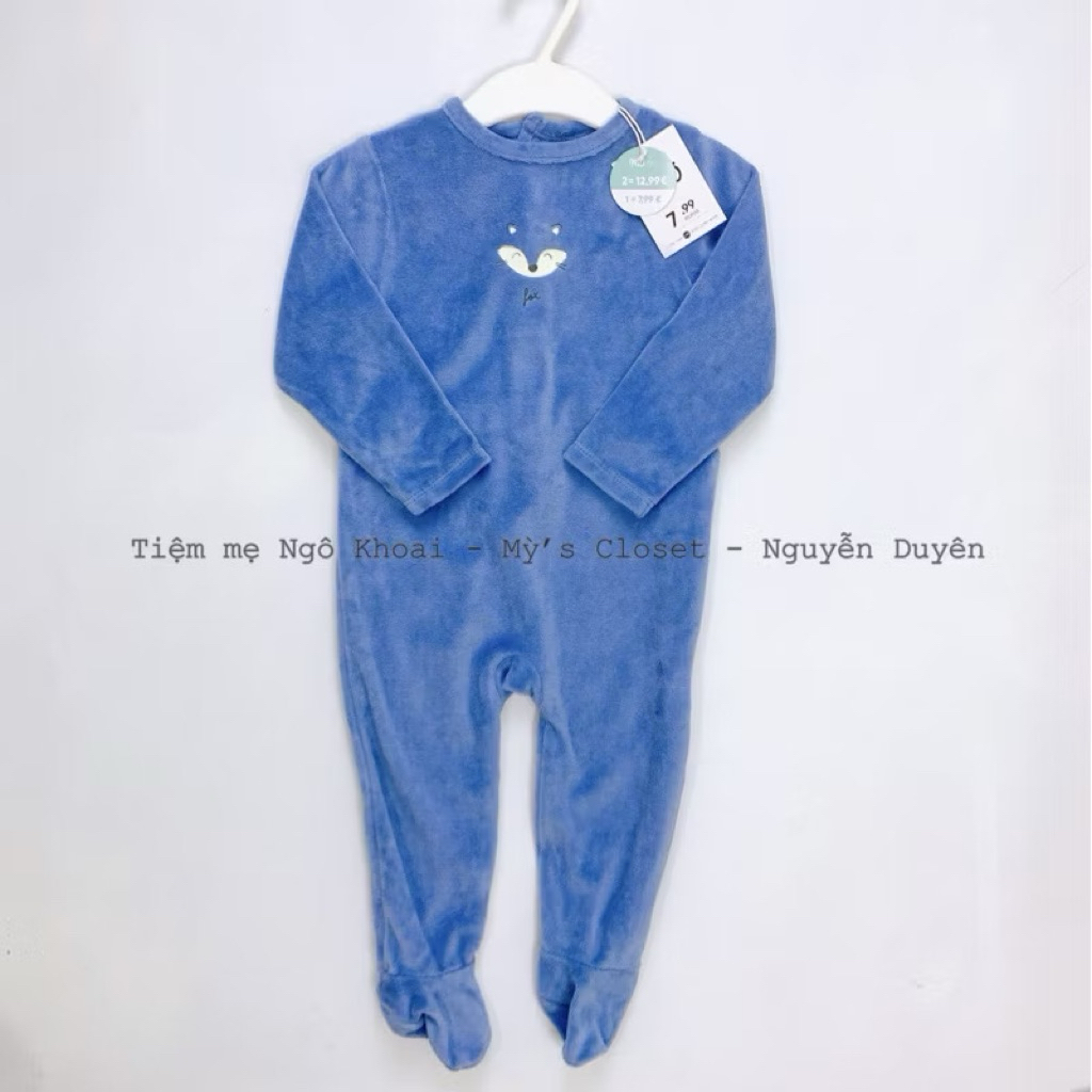[MD55] 6-9-12-18-24M ZY Body sleep nỉ nhung ấm áp xuất xịn cho bé yêu