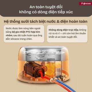 Chăn sưởi điện Fujihome HB1820M dùng nước làm ấm không gây khô da, an toàn, thời gian làm nóng nhanh