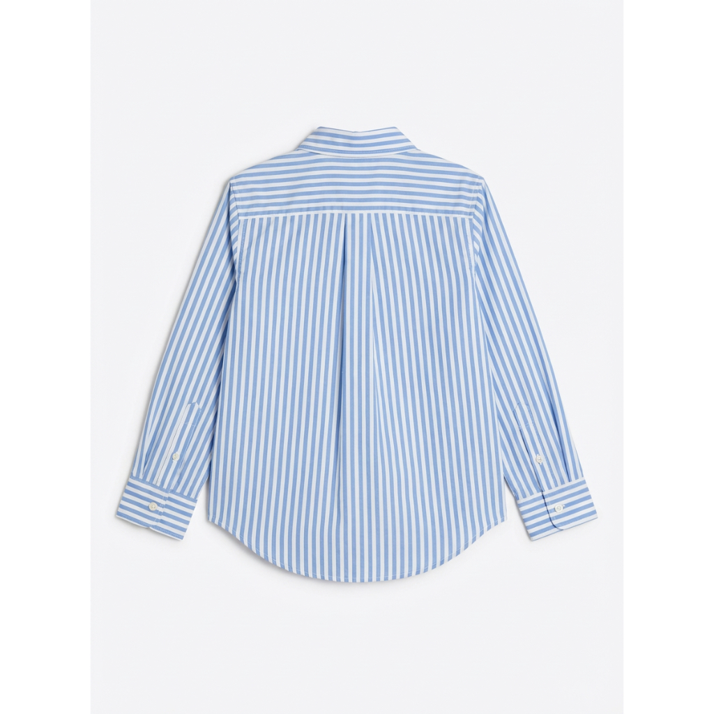 TheBlueTshirtKids - Áo sơ mi cho bé kẻ sọc tay dài cotton - BlueKid Classic Shirt