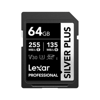 Thẻ nhớ SDXC Lexar Professional Silver Plus UHS-I U3 V30 64GB/ 128GB/ 256GB, Tốc độ 205MB/s