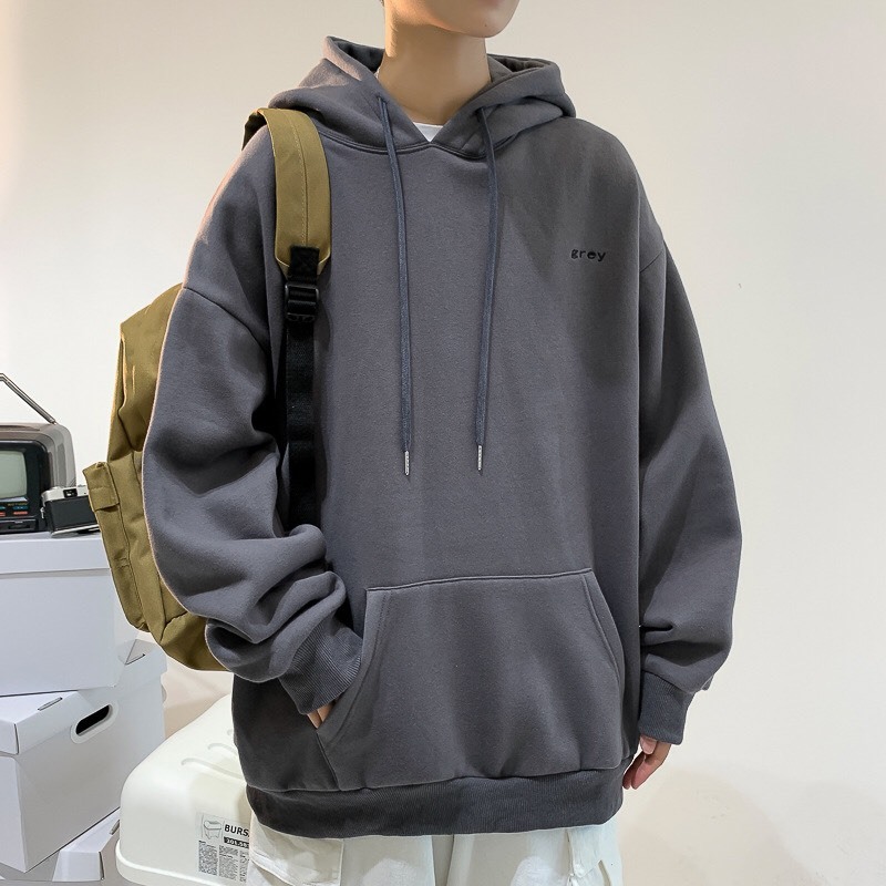 Áo Khoác form rộng chất nỉ bông, áo hoodie nam nữ mặc đi nắng mùa đông dài tay phối túi to k1