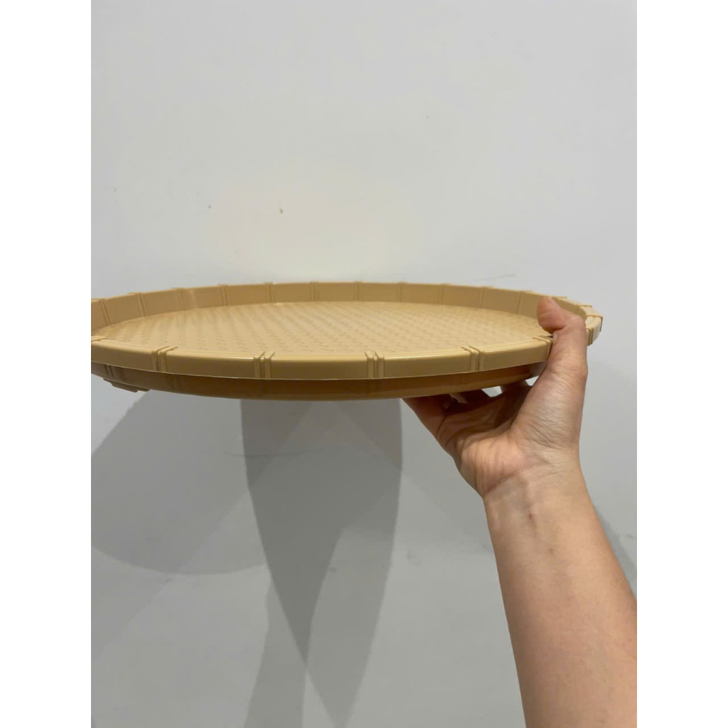 Combo 10-20-50 Mẹt Bún Nhựa Song Long | Nhựa PP An Toàn | Size Đại 42cm | Màu Kem | Dùng Quán Ăn, Nhà Hàng AMIZIN