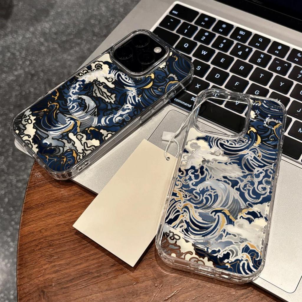 Sóng dòng áp dụng cho iphone 17/16/15 chống thấm nước vỏ điện thoại di động 14/13/11 đơn giản
