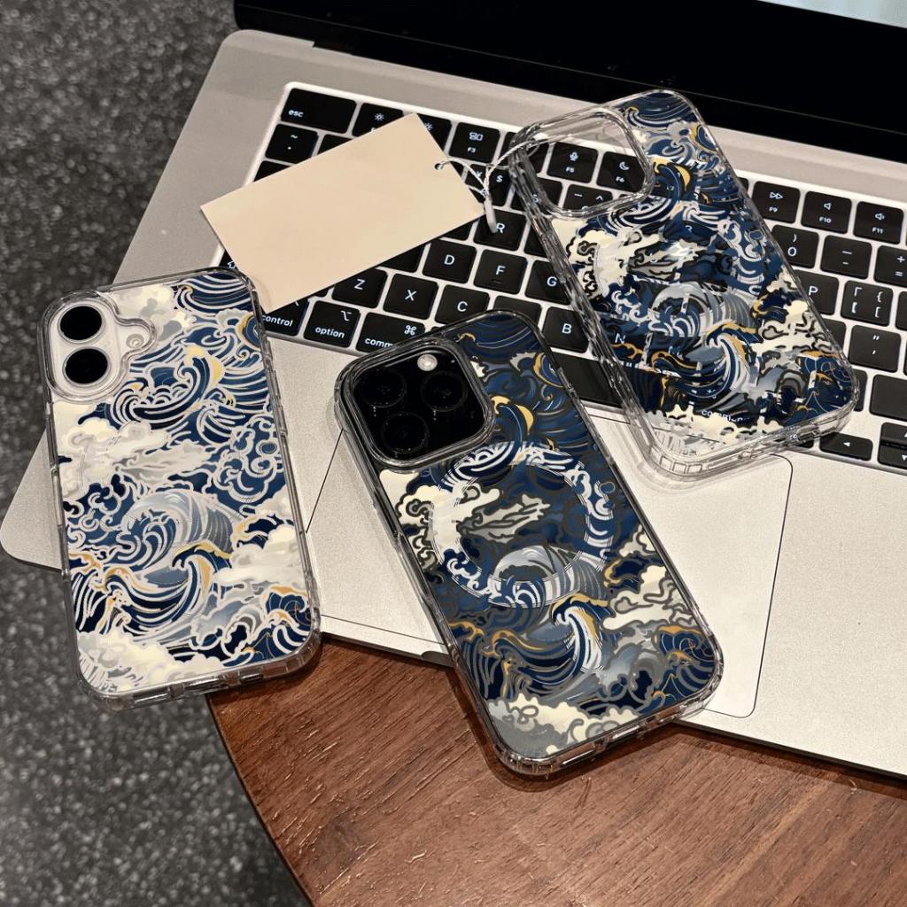 Sóng dòng áp dụng cho iphone 17/16/15 chống thấm nước vỏ điện thoại di động 14/13/11 đơn giản