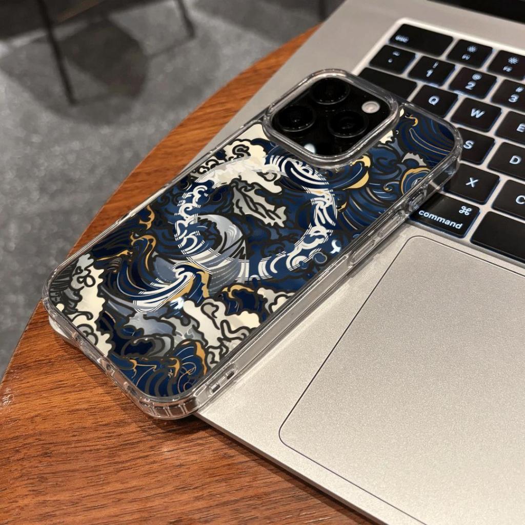 Sóng dòng áp dụng cho iphone 17/16/15 chống thấm nước vỏ điện thoại di động 14/13/11 đơn giản