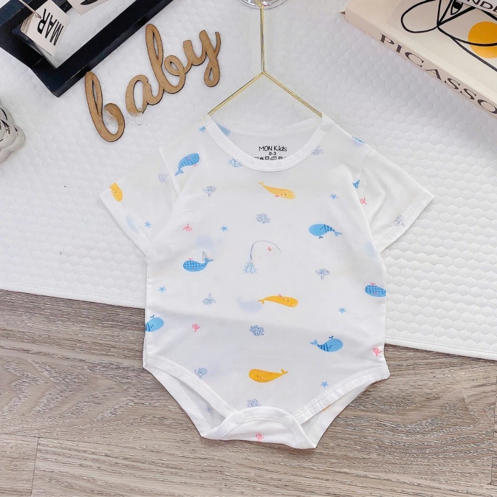 [Peinn] BODY CHIP - Combo 3/5 Body chip cộc tay chất thun lạnh mềm mại, thoáng cho bé sơ sinh size 0-9 tháng