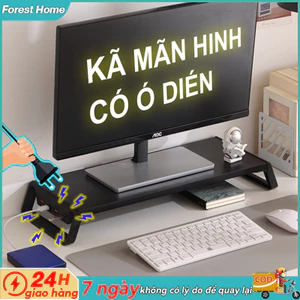 Vật liệu gỗ chất lượng cao Giá đỡ màn hình Kệ Màn Hình Cổng USB Máy Tính Giá Đỡ Màn Laptop Máy Tính Kiêm