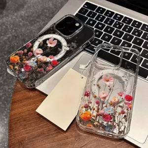 Hoa phù hợp với iphone 17/16/15 chống thấm nước vỏ điện thoại di động 14/13/11 đơn giản
