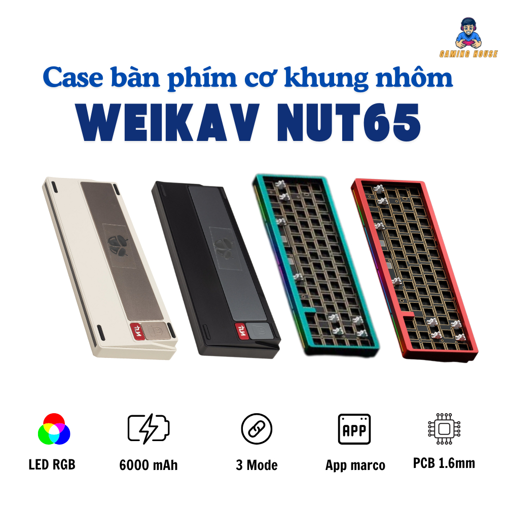 Case bàn phím cơ WEIKAV NUT65