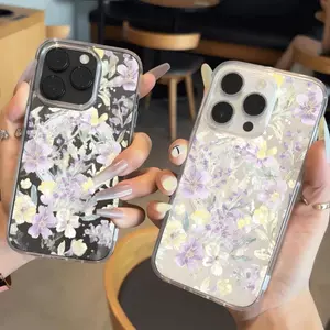 Giấc mơ đẹp hoa phù hợp với iphone 17/16/15 chống thấm nước trường hợp điện thoại di động 14/13/11 đơn giản