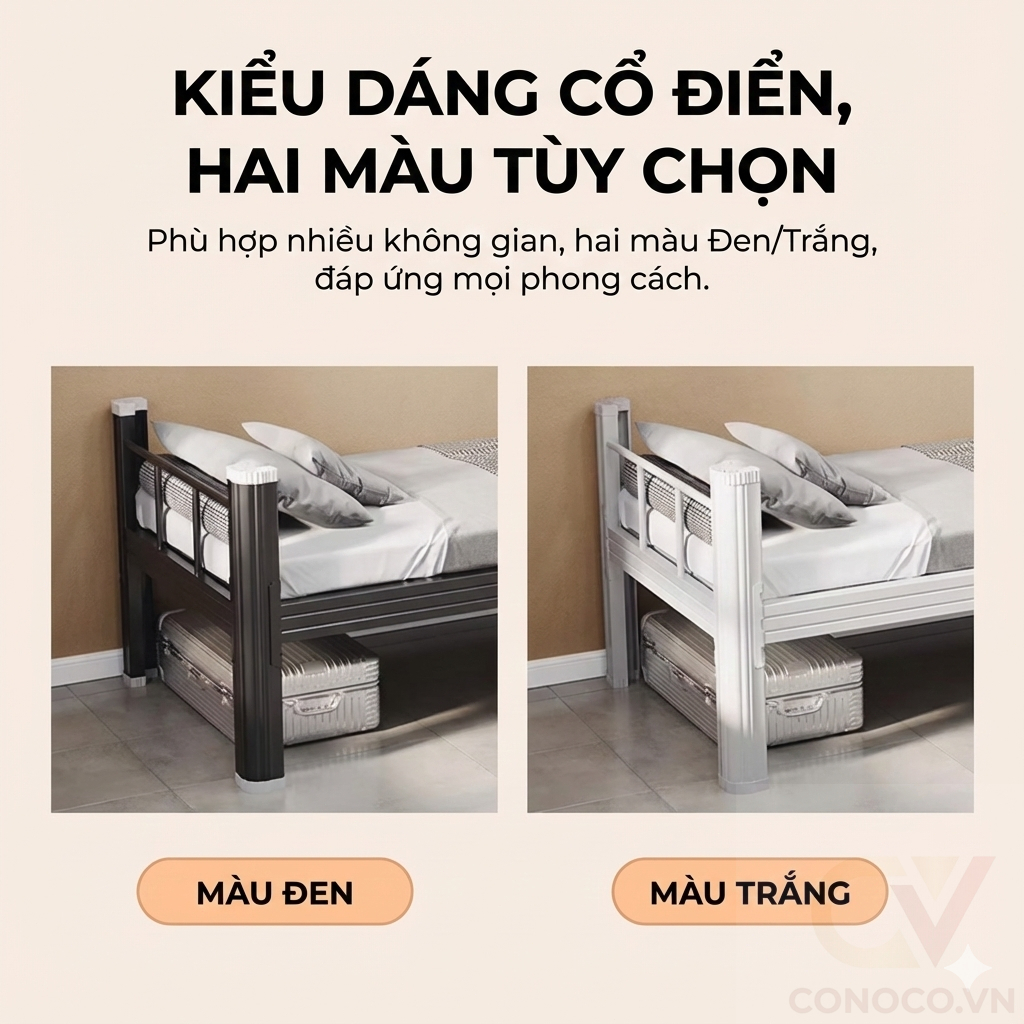 Giường Ngủ Sắt  Hiện Đại Giường Đơn Decor Phòng Trọ 90cm Khung Chắc Chắn Tải Trọng 500KG Giá Tốt