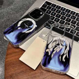 Sáng tạo blue flame áp dụng cho iphone 17/16/15 chống thấm nước vỏ điện thoại di động 14/13/11 đơn giản