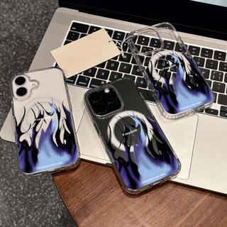 Sáng tạo blue flame áp dụng cho iphone 17/16/15 chống thấm nước vỏ điện thoại di động 14/13/11 đơn giản