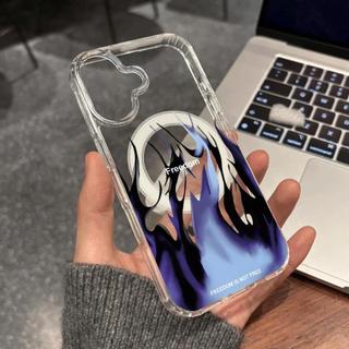 Sáng tạo blue flame áp dụng cho iphone 17/16/15 chống thấm nước vỏ điện thoại di động 14/13/11 đơn giản