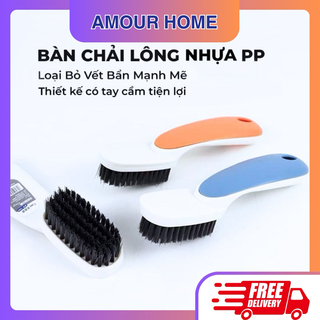 Bàn Chải Chà Giày Mini Đa Năng Tay Cầm Dài Nhiều Màu