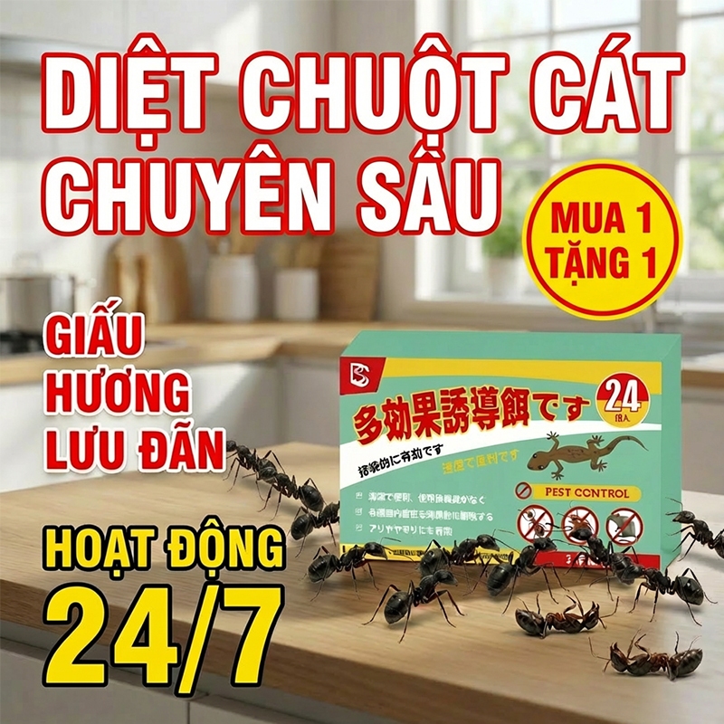 🐜NO Kiến!🐜thuốc diệt kiến sinh học thuốc kiến sinh học diệt kiến tận gốc Gói 24 viên Bẫy booby nối tiếp chống kiến