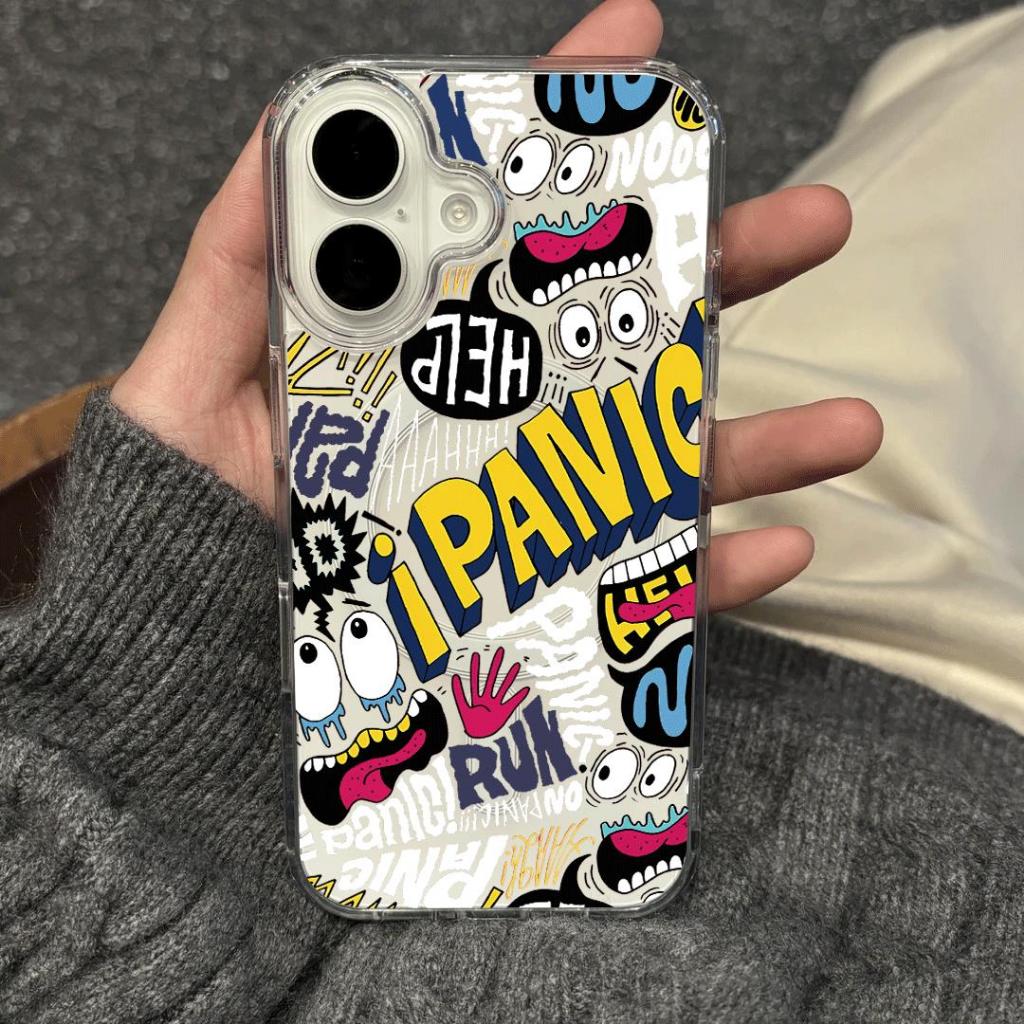 Biểu hiện hài hước áp dụng cho iphone 17/16/15 chống thấm nước vỏ điện thoại di động 14/13/11 đơn giản