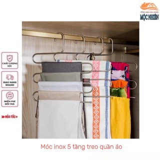 Combo 3 Móc inox 5 tầng treo quần áo, treo khăn - đa năng, tiện dụng