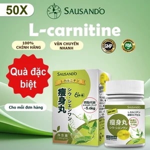 Sausando 400mg L-Carnitine - Bổ sung năng lượng, hỗ trợ đốt mỡ và định hình vóc dáng - Sản xuất Nhật - 10 viên/hộp