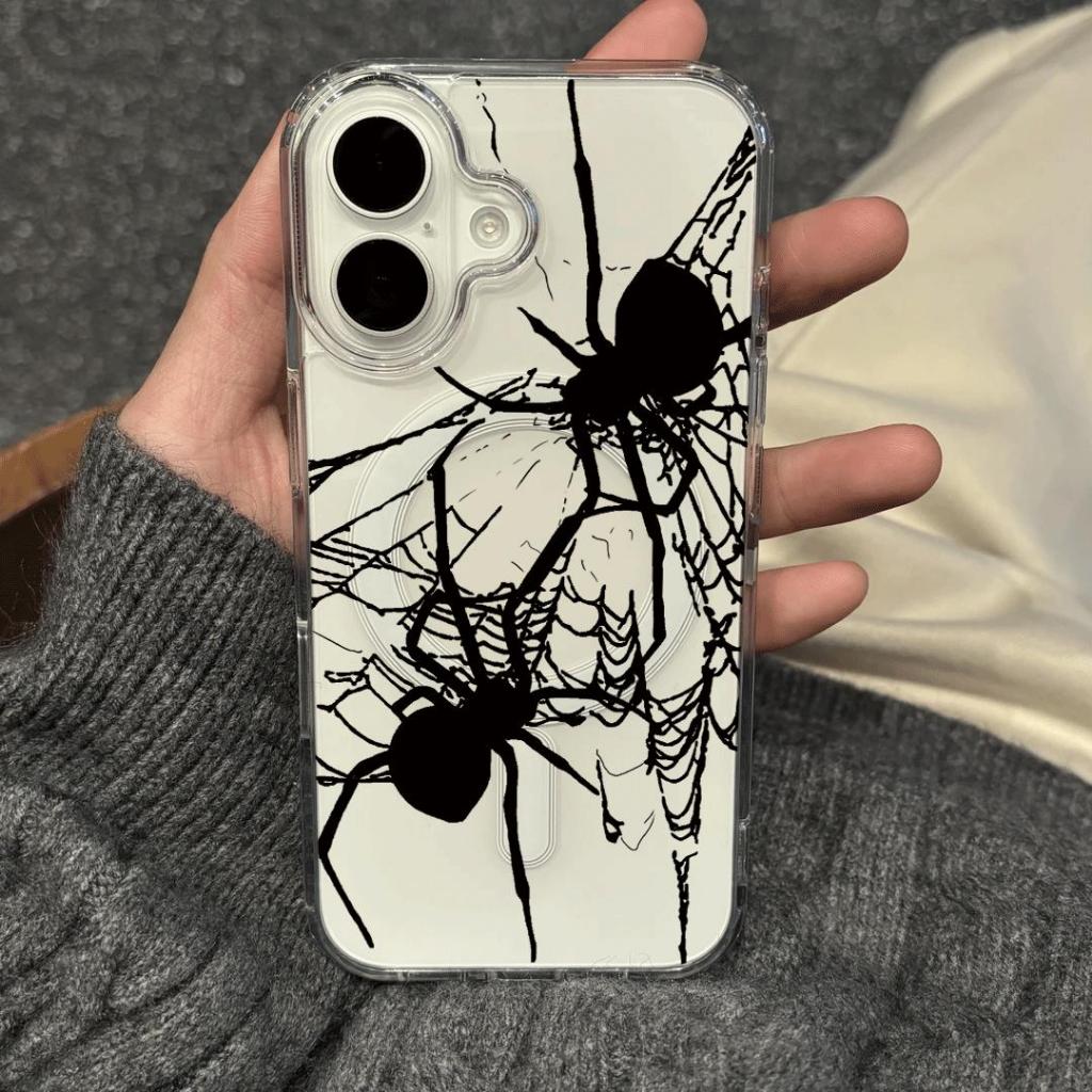 Nhện tuyệt vời phù hợp với iphone 17/16/15 chống thấm nước vỏ điện thoại di động 14/13/11 đơn giản