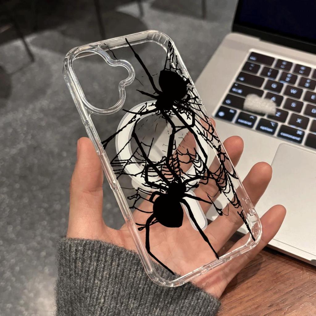 Nhện tuyệt vời phù hợp với iphone 17/16/15 chống thấm nước vỏ điện thoại di động 14/13/11 đơn giản