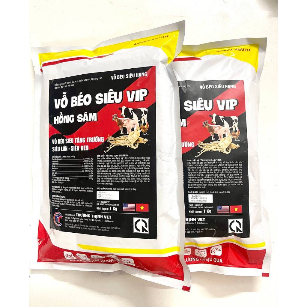 [Freeship Xtra] Vỗ Béo Siêu Vip Hồng Sâm Giúp Vật Nuôi Tăng Trưởng Nhanh, Tăng Cường Miễn Dịch Tăng Ức Nở Đùi