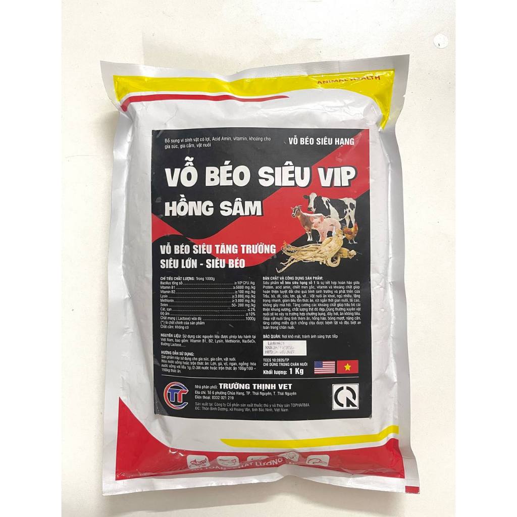 [Freeship Xtra] Vỗ Béo Siêu Vip Hồng Sâm Giúp Vật Nuôi Tăng Trưởng Nhanh, Tăng Cường Miễn Dịch Tăng Ức Nở Đùi