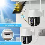 Solar giám sát Camera 4G 360 độ 1080P HD IP Không thấm nước ngoài trời Tầm nhìn ban đêm V380 Pro APP 4G SIM — ảnh 6
